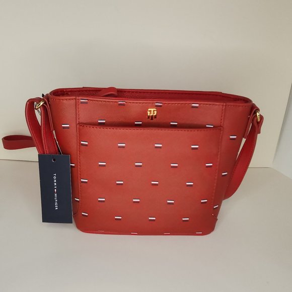 Tommy Hilfiger Red Crossbody with Large Pouch - NWT - Picture 3 of 8
